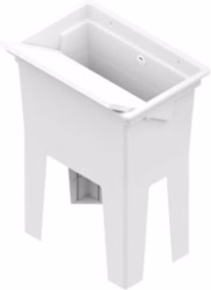 Lavatoio monoblocco in resina Mongardi colore bianco L: 59 cm, P: 41 cm