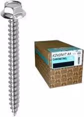 Set di 100 viti autofilettanti Mustad argento diametro 6,5 mm e lunghezza 80 mm