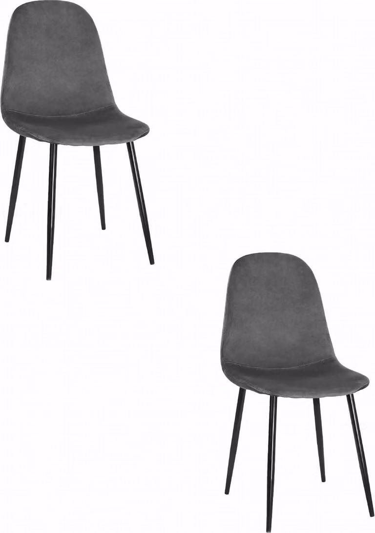 Valora COMO Chair Grigio Scuro x2 | Elegante coppia di sedie per l'arredamento della casa