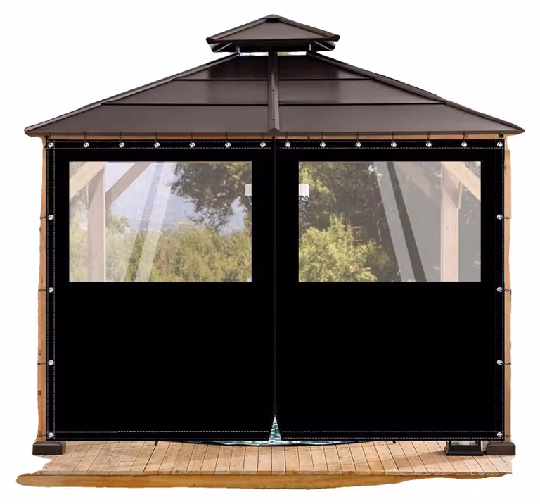 Tenda a rullo in PVC, impermeabile, difficilemente infiammabile, colore nero, dimensioni 2,15 x 3,05 metri