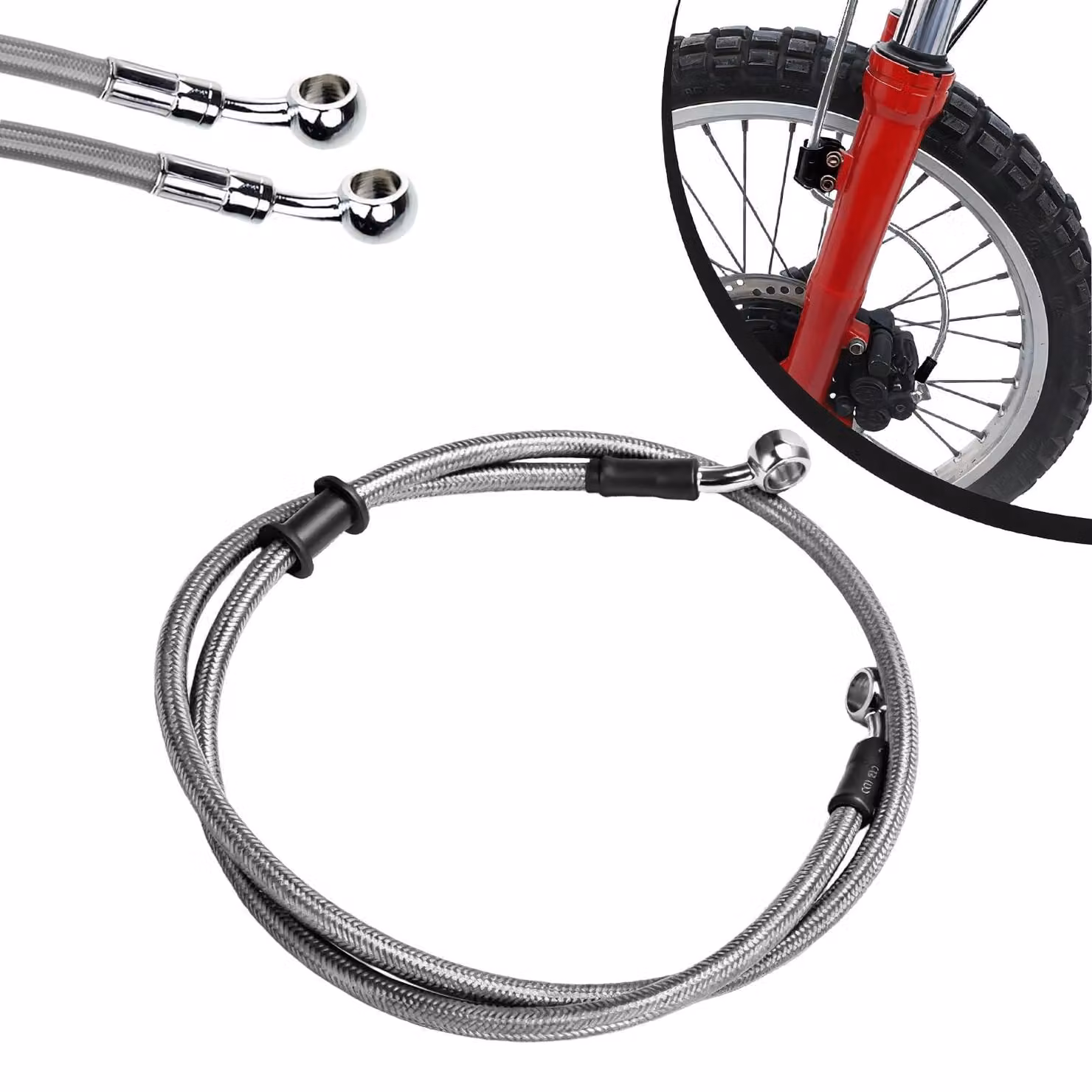 Tubi idraulici per freni e frizioni di motocicletta, lunghezza da 500 mm a 2000 mm