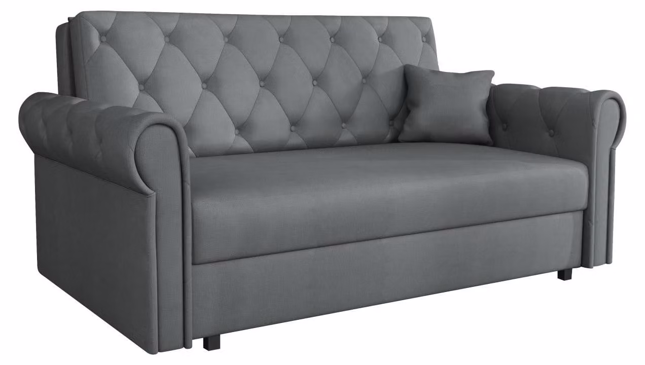 MIRJAN24 Divano letto Divano Viva Roma III con funzione letto e contenitore, divano imbottito, elegante divano imbottito del produttore (colore: Kronos 22)