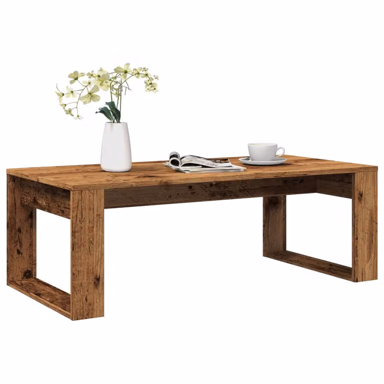 vidaXL Tavolino da Salotto Moderno in Legno Marrone L: 102 cm, P: 50 cm, H: 35 cm