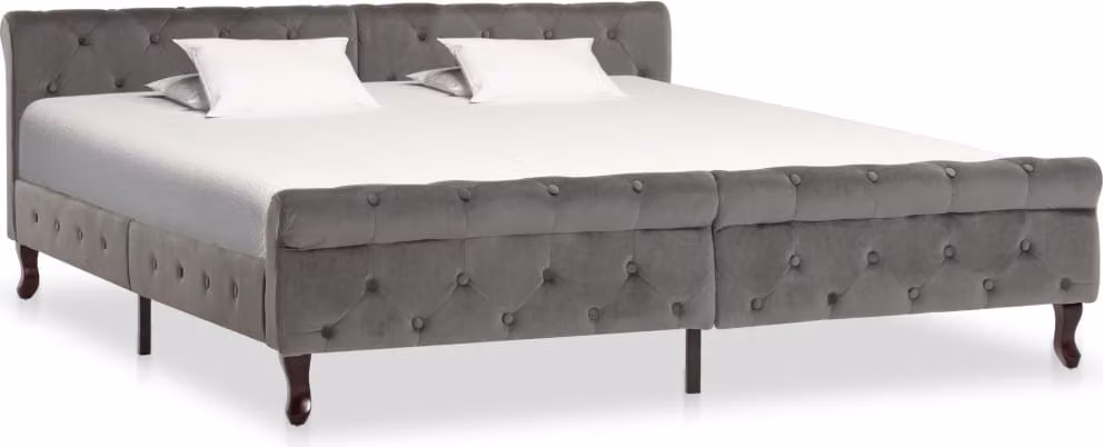 The Living Store rete in velluto grigio 180 x 200 cm