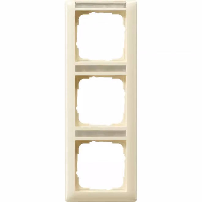 Gira 110301 Cornice di copertura tripla BSF verticale Standard 55 Bianco crema