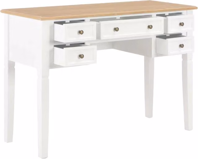 Scrivania Bianca 109,5x45x77,5 cm in Legno 280069