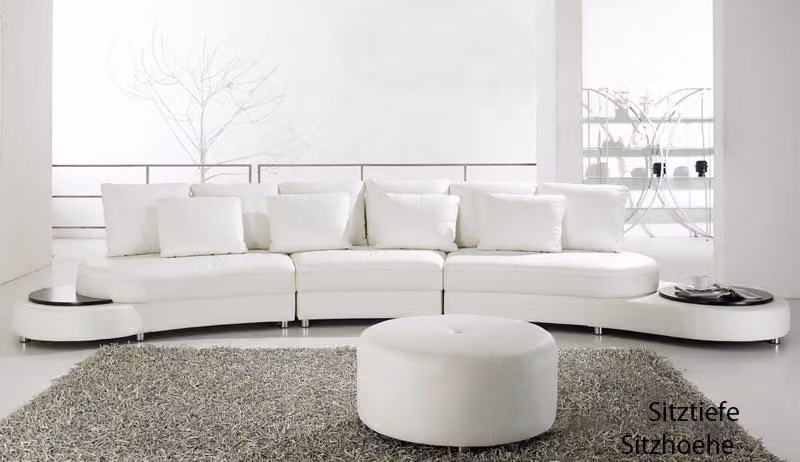 Ledersofa mit USB Wohnlandschaft Ecksofa Eck Garnitur Design Modern Sofa A1126