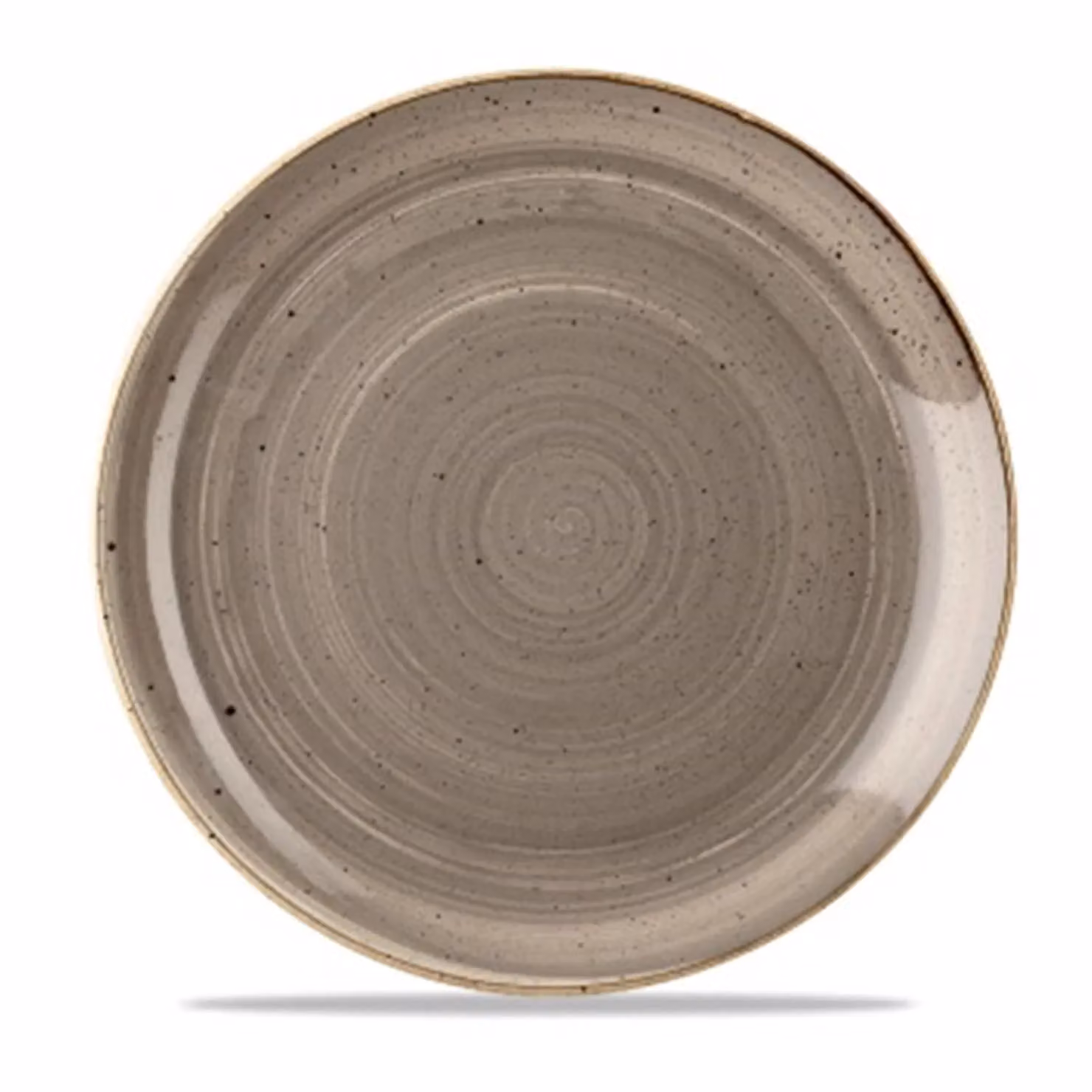 Piatto piano in porcellana grigio stone, diam. 22cm, 12 pezzi