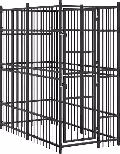 Gabbia per cani da esterno in acciaio nero opaco DESIGN IN CFW2938963