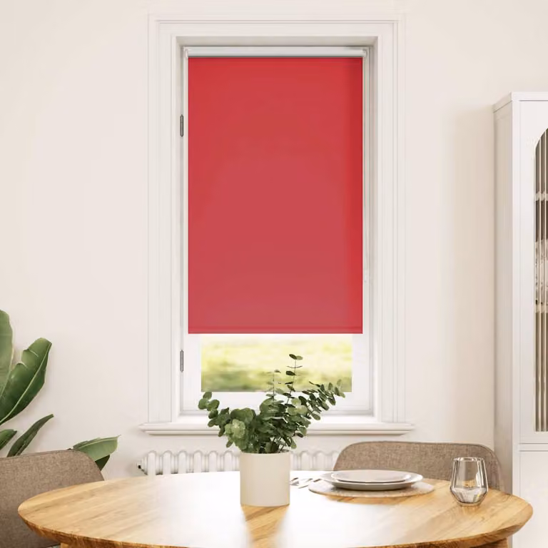 vidaXL Tenda a rullo oscurante termoisolante in poliestere, Colore: Rosso, L: 60 cm, H: 120 cm