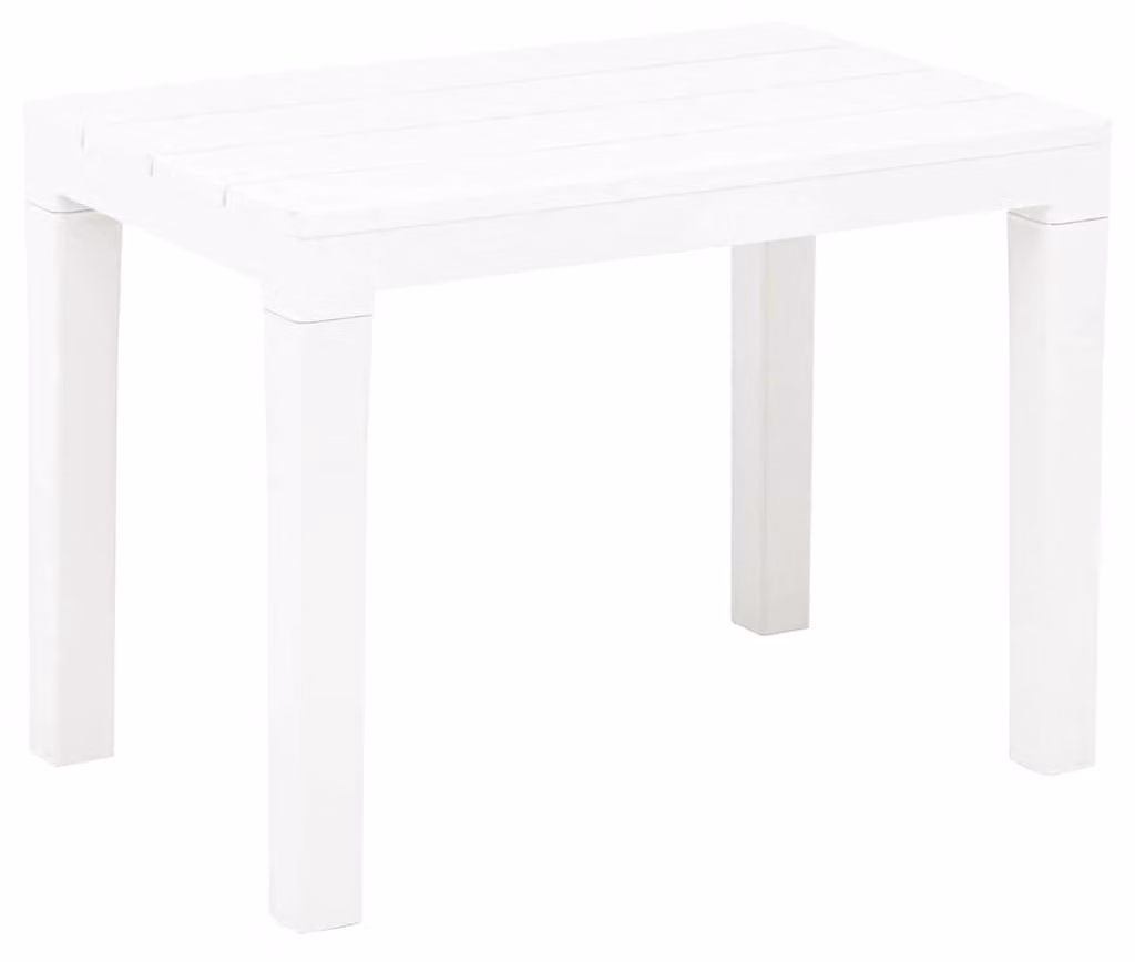Set di 2 panche da giardino in plastica, resistenti agli agenti atmosferici