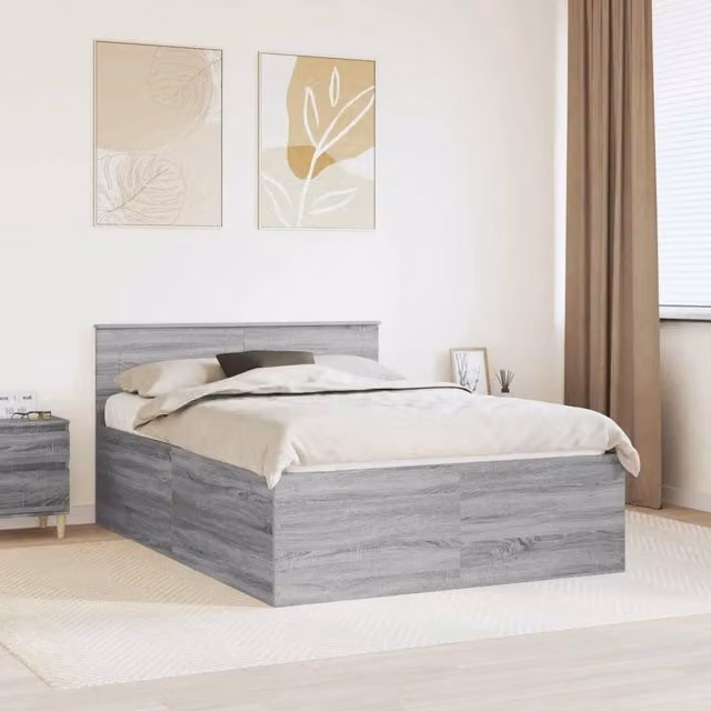 Struttura del letto Sonoma grigio 150 x 200 cm 3408569