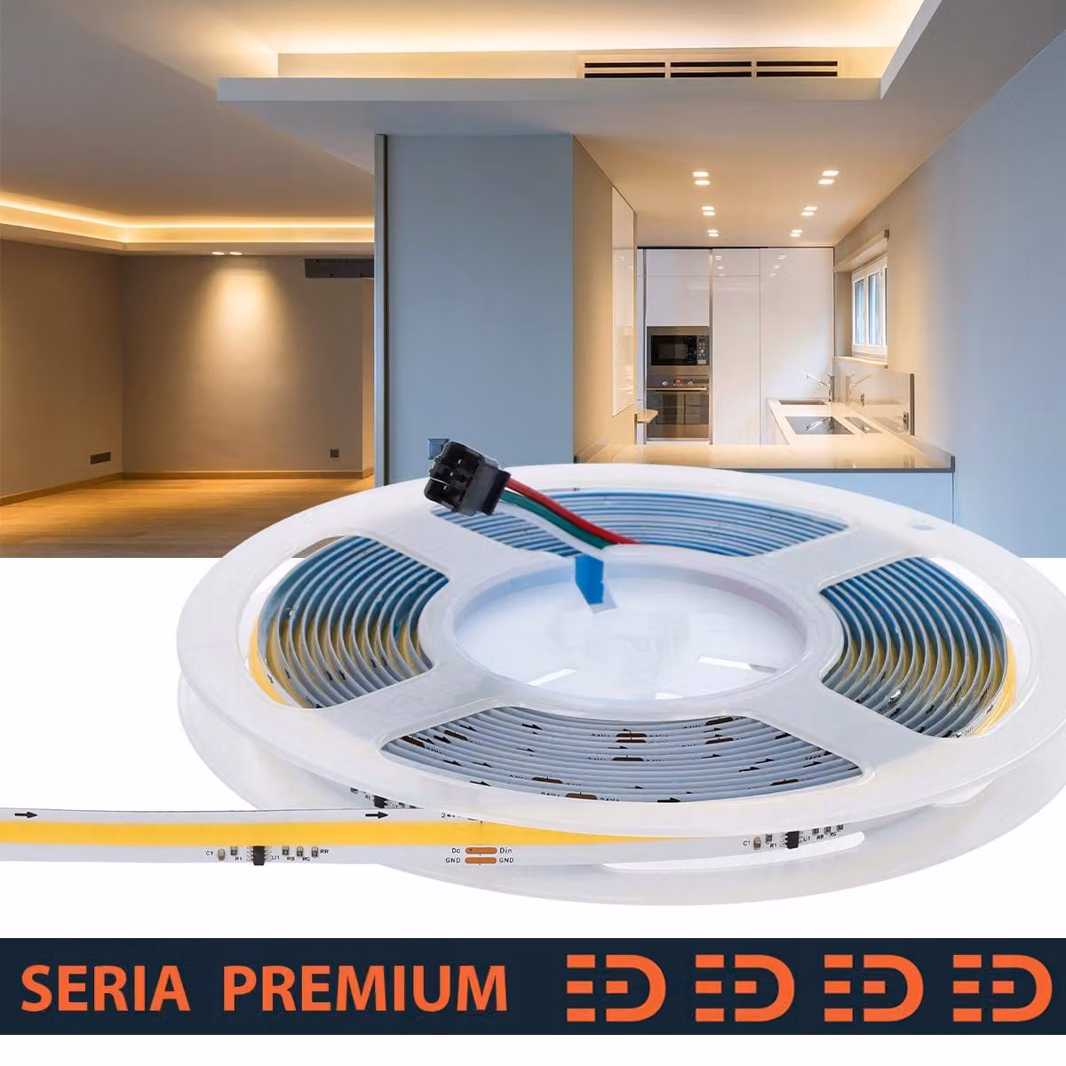 Strisce LED programmabili Prescot, luce bianco caldo, 5 metri