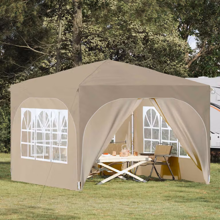 Tenda per feste pop-up vidaXL beige L/P/H: 290 x 290 x 245 cm
