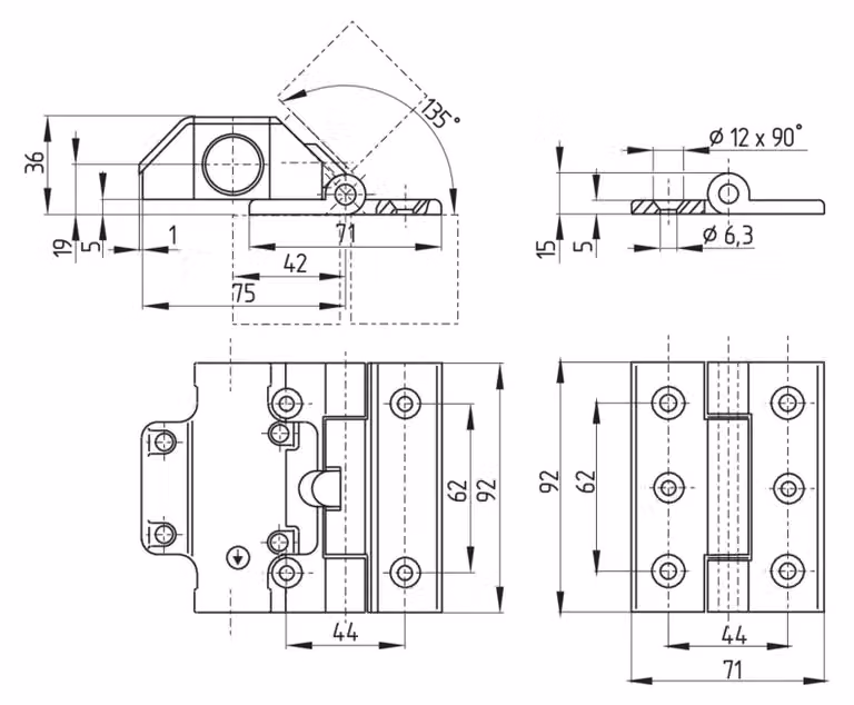 SCHMERSAL TESZ 1102/S TESZ1102/S Interruttore di sicurezza per cerniere 101029153