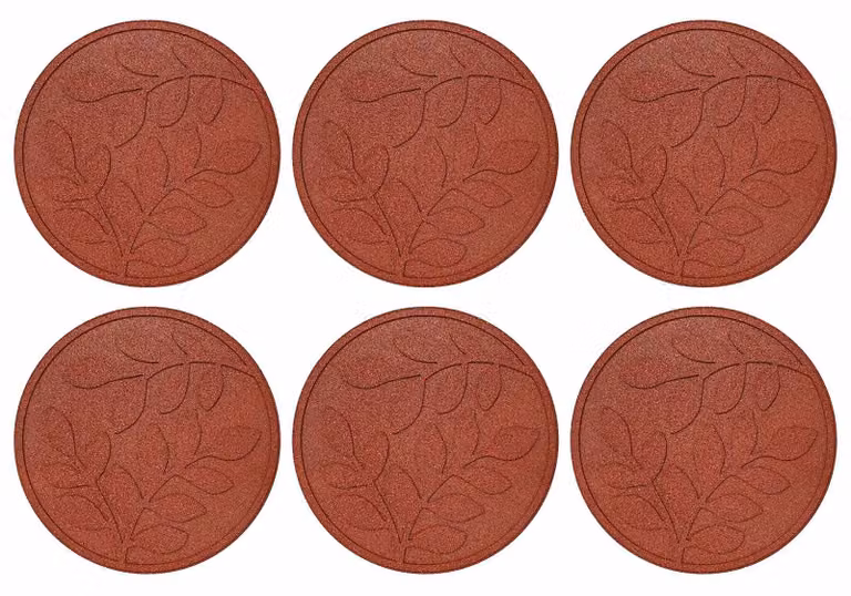 Pietra da Passo 6 pcs Rosso Ø 44 x 2 cm Gomma