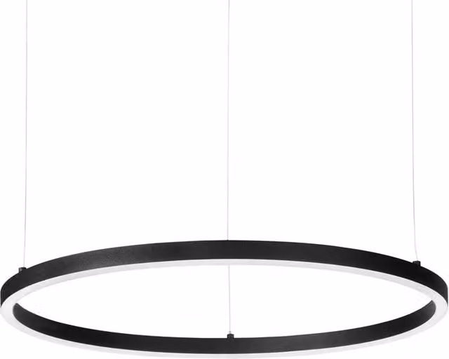 Sospensione Moderna Oracle Alluminio-Materie Plastiche Nero Led 43W K Luce