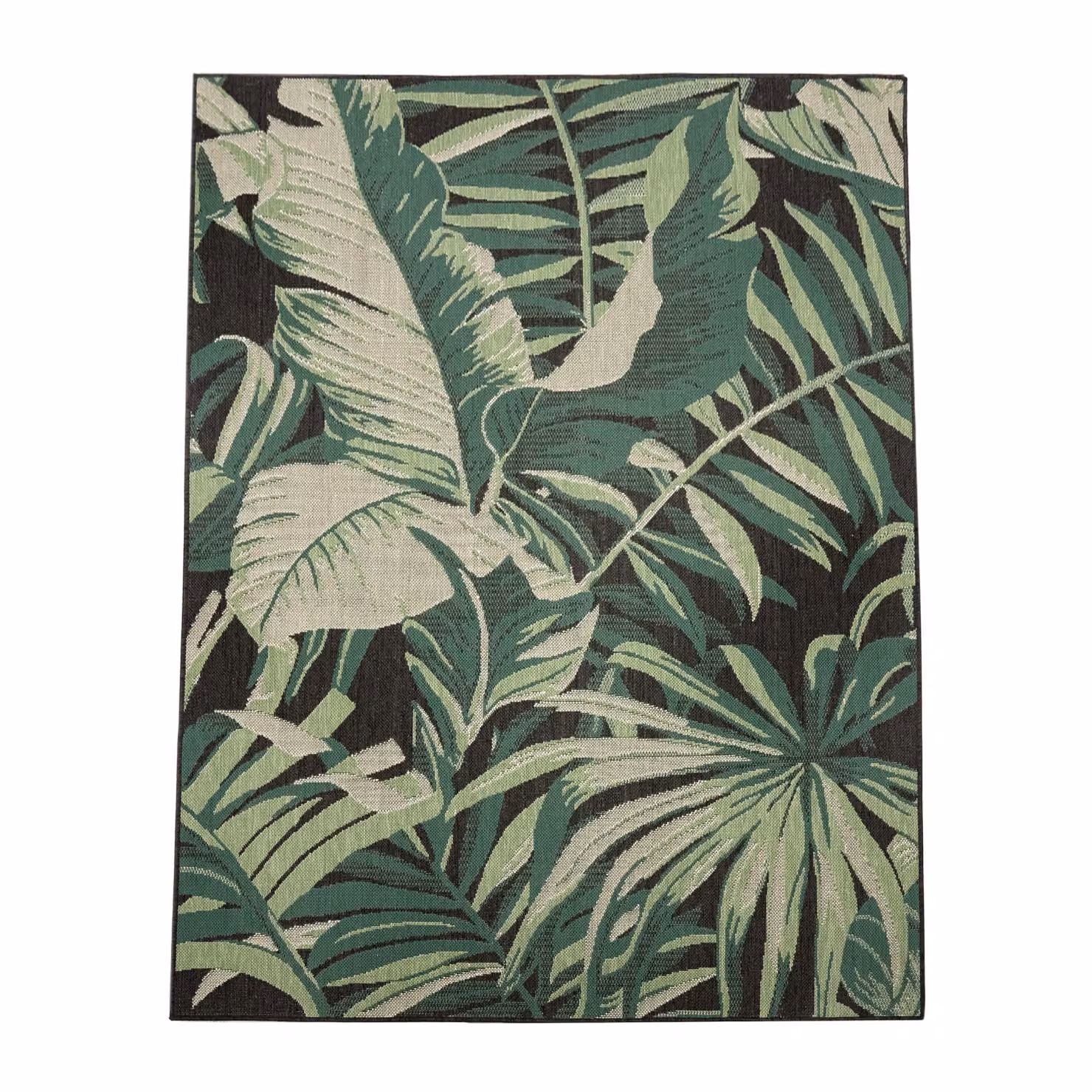 Tappeto Ostenza per interni ed esterni nero con motivo floreale moderno L: 250 cm, P: 80 cm – 3