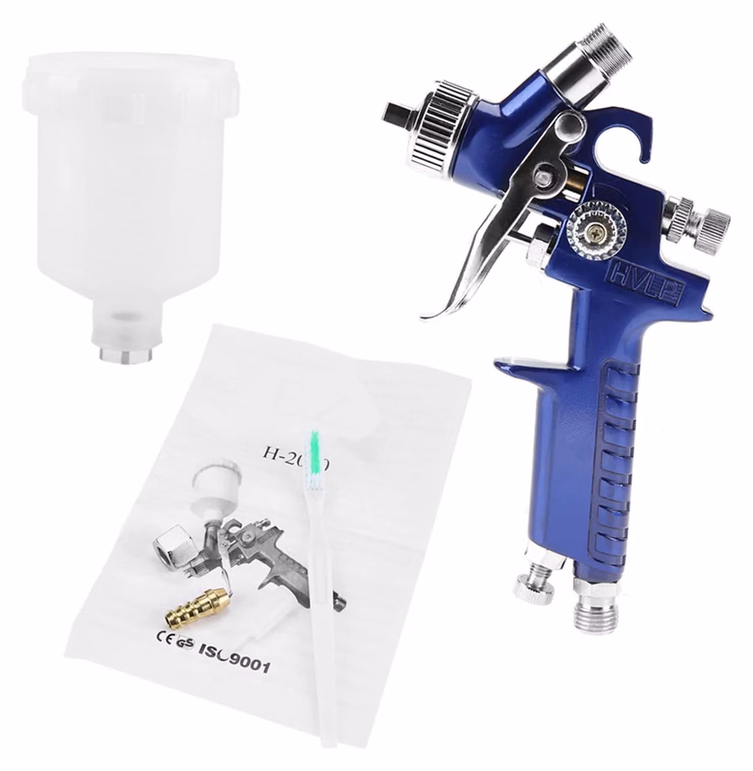 Pistola a spruzzo pneumatica mini, ugello da 1,0 mm, capacità 125 ml, per riparazioni di verniciatura automobilistica