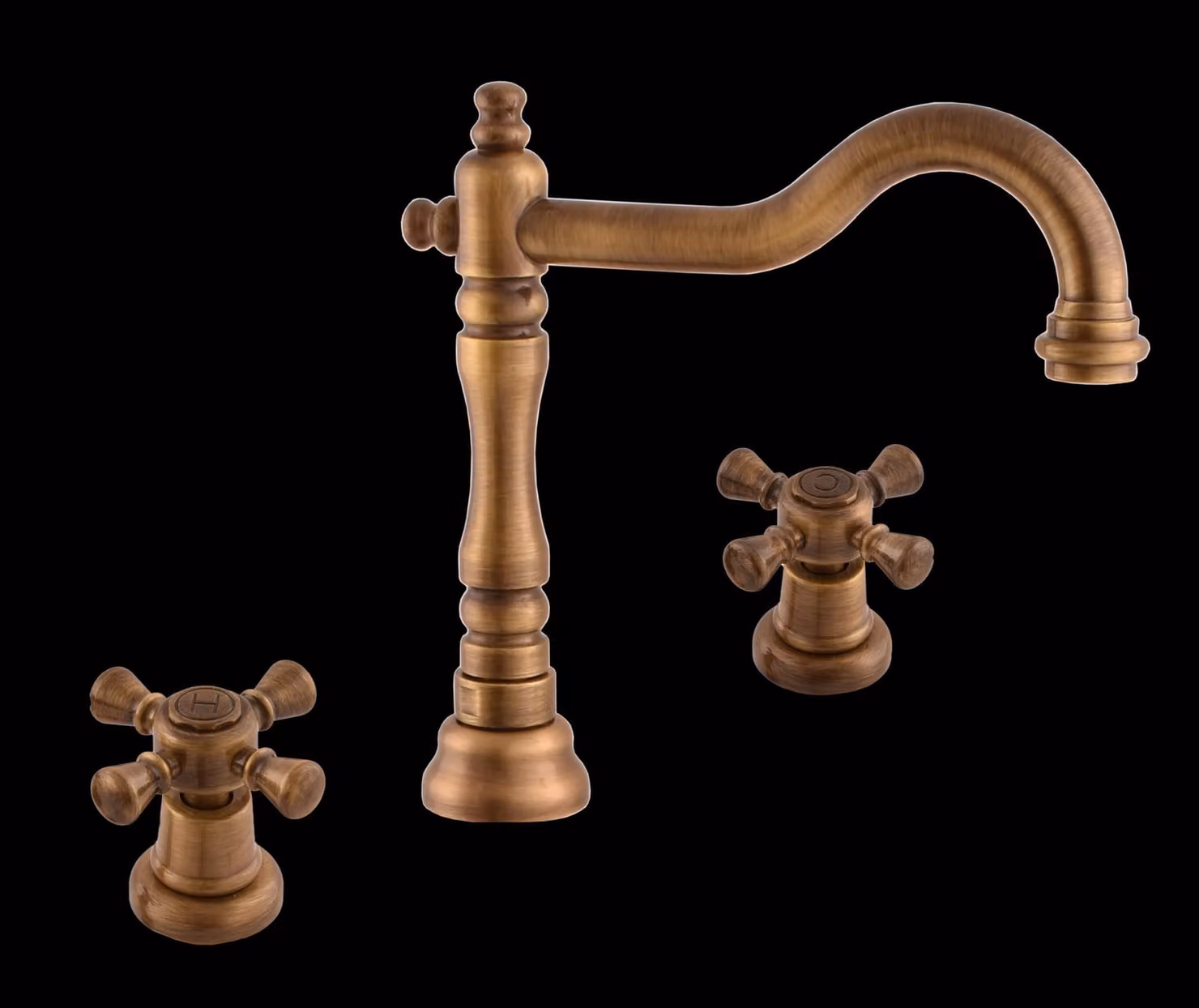 Miscelatore per lavabo con scarico click-clack MORAVA OLD BRASS, Colore: old brass, Dimensioni: 1/2'' (MK332.5SM)