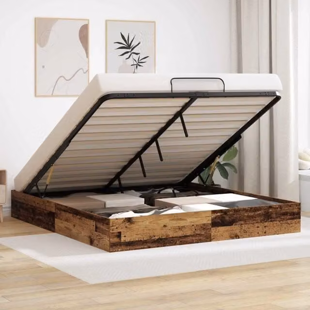 Letto ottomano Legno antico 180 x 200 cm Legno ingegnerizzato 3409211