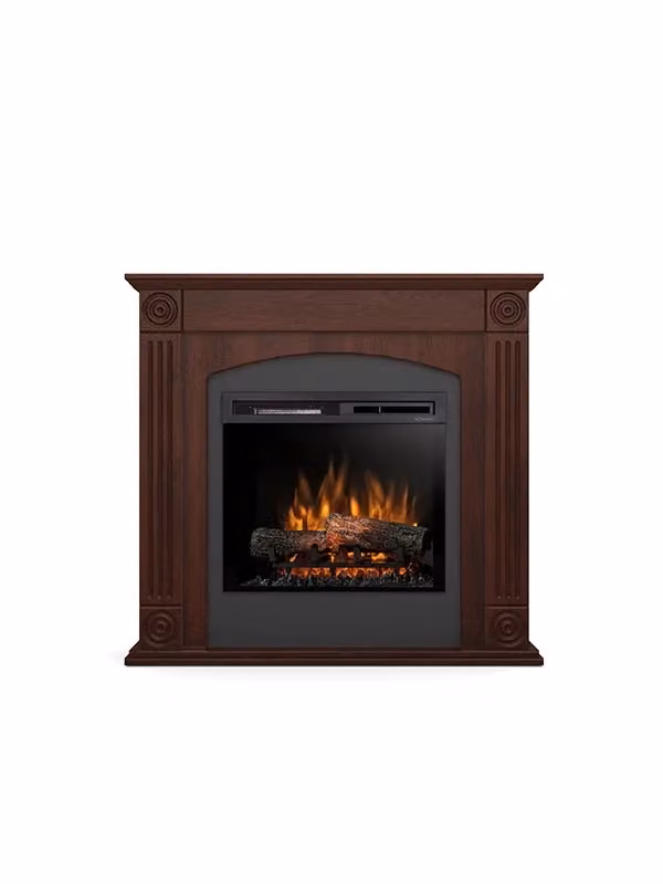 Caminetto Elettrico da Pavimento a Libera Installazione con LED Outinfire, Colore Rovere, L: 107 cm, H: 100 cm, P: 29 cm – 2