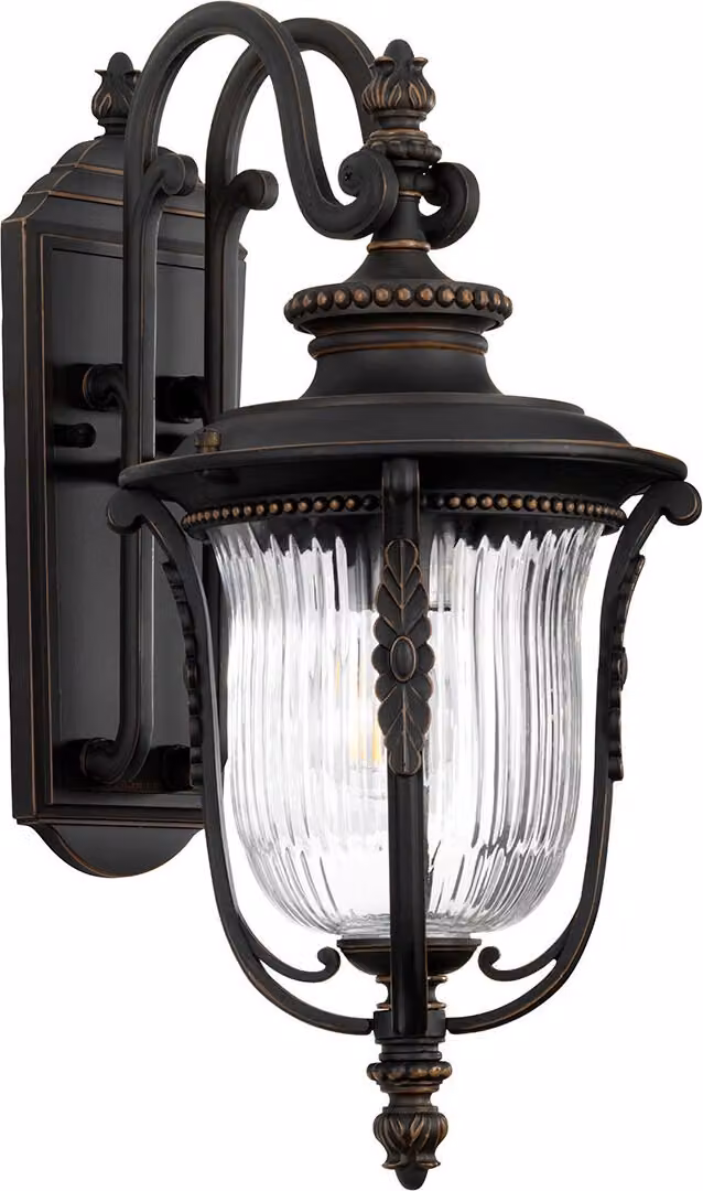 Applique da esterno Luverne, bronzo scuro, 1xE27x60W, alluminio, dimensioni: 45,7x22,9x27,9 cm, IP44, Kichler