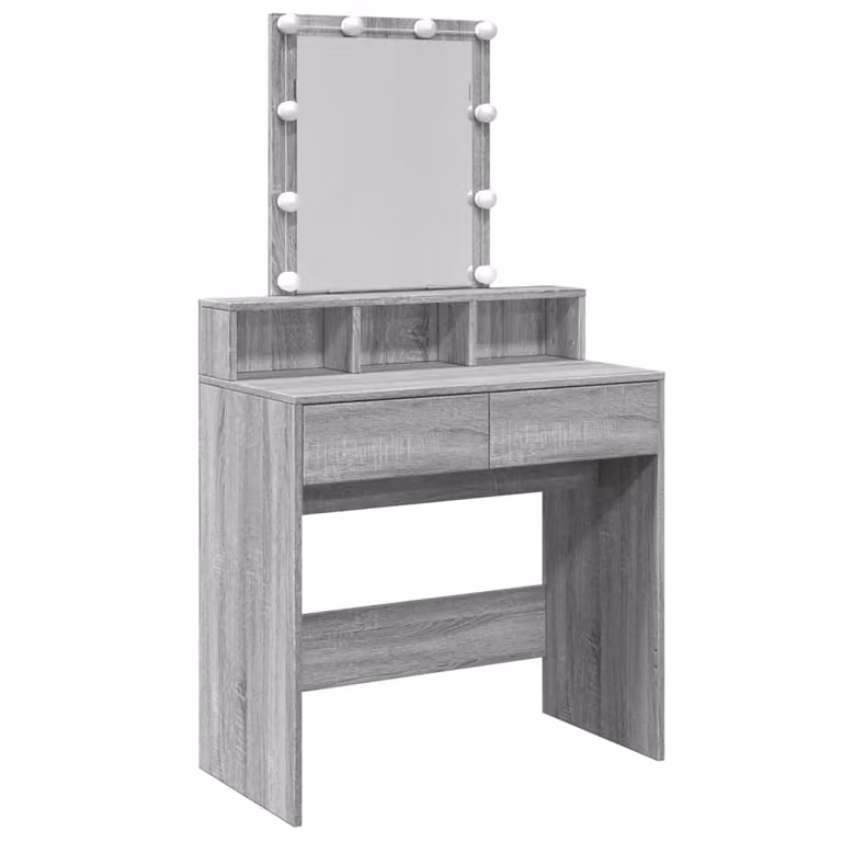 Toeletta con LED Grigio Sonoma 80x41x144,5 cm