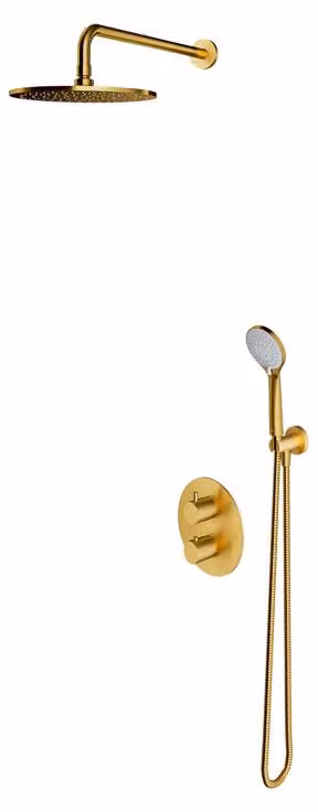 Omnires Y SYSYT05GLB Miscelatore termostatico da incasso, oro spazzolato