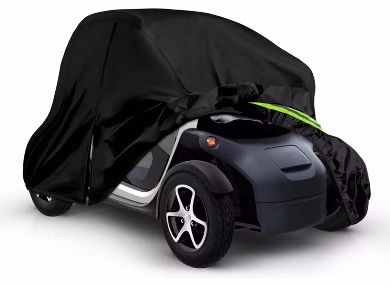 Copertura per auto, tipo garage, per Renault Twizy, dal 2012 al 2023, colore nero, traspirante, impermeabile