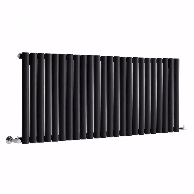 Radiatore di Design Orizzontale (Pannello Singolo) - 595mm x 1416mm - Nero - Sterling Quinn by Hudson Reed