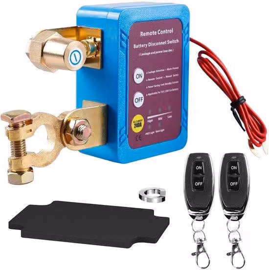 Interruttore automatico di protezione per batteria da 12V, 240A - Nero