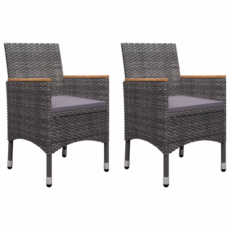 vidaXL set da pranzo da giardino 5 pezzi grigio