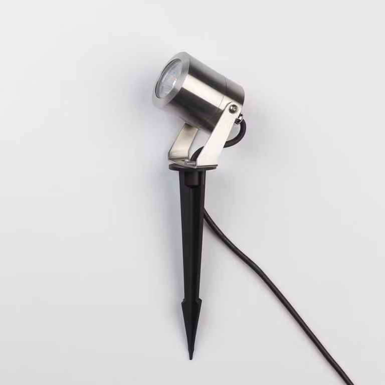 Astro Skye Spike Spot - Lampada da terra a LED per esterni in acciaio inox spazzolato IP65