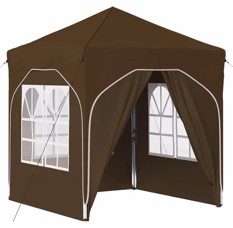 Tenda per feste a pop-up 192 x 192 x 245 cm Tortora