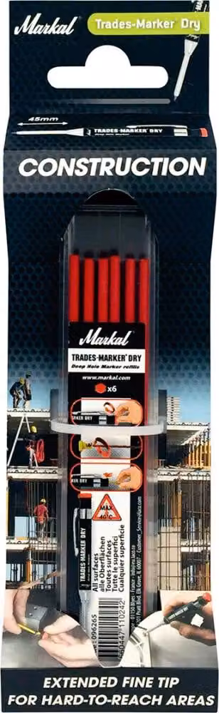 Markal Trades-Marker dry Set ricariche mine rosso