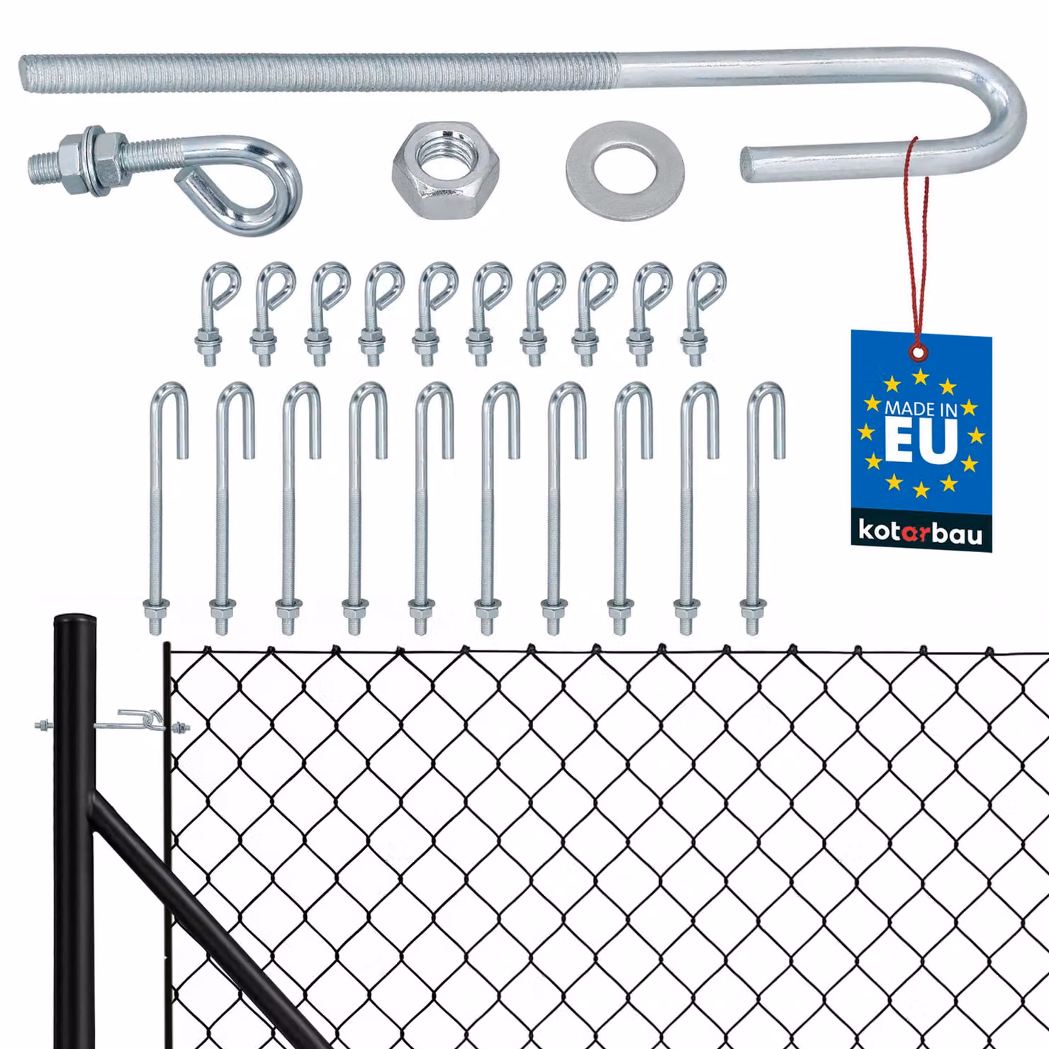 KOTARBAU® 10 Pezzi Tiranti per Filo Acciaio M6 Tenditore Filo Tendicavo per Filo Acciaio Tendifilo Aperto con Vite di Fissaggio Chiusa