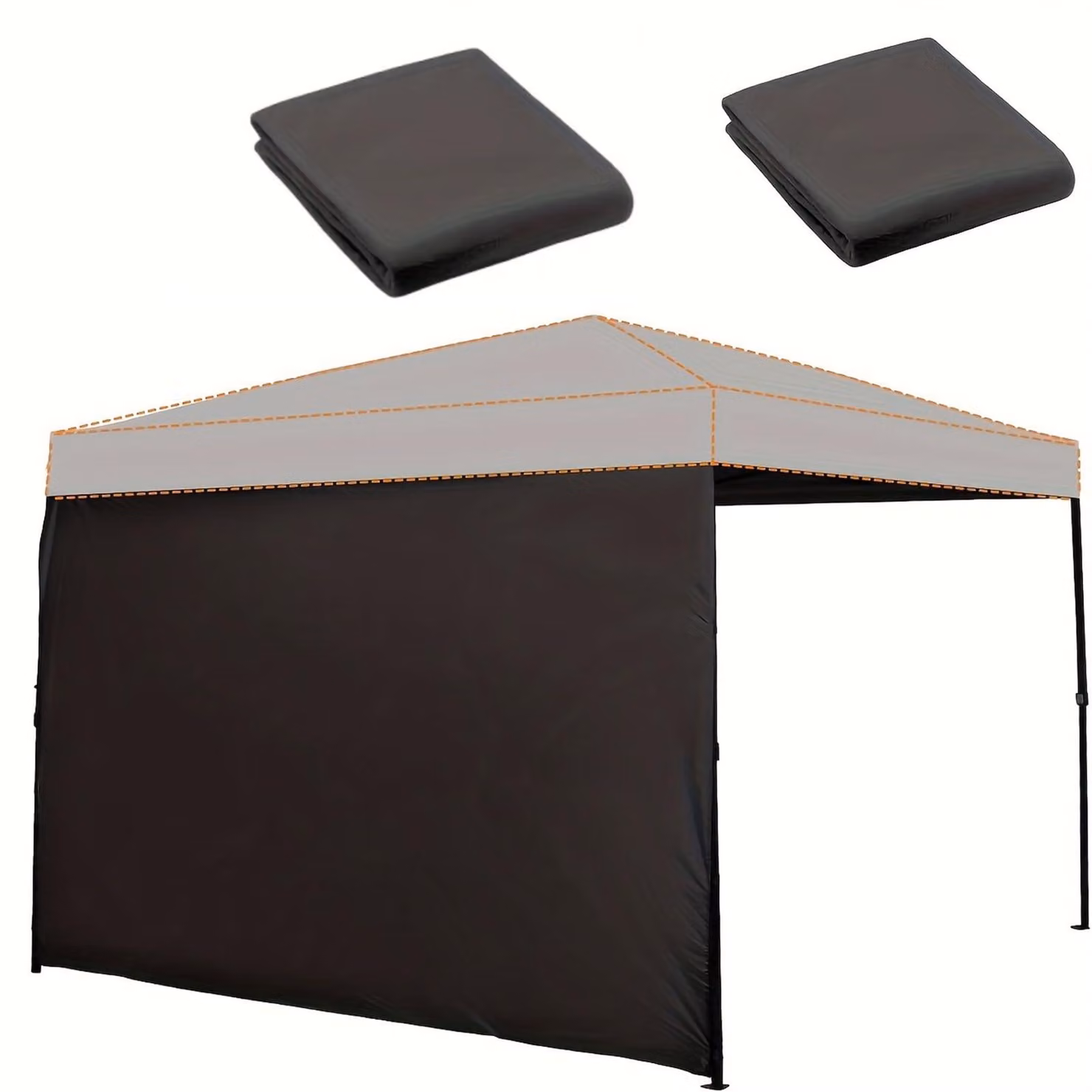 Pannelli per tende da festa, dimensioni 3x2 metri, impermeabili, in tessuto Oxford 210D, colore nero, per uso esterno