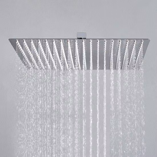 Doccia a soffione 40x40 cm - Soffione da incasso - Acciaio inossidabile 304
