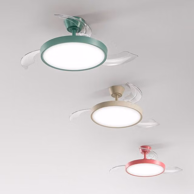 Ventilatore da soffitto Perenz Myra con luce LED, telecomando e timer, disponibile in vari colori