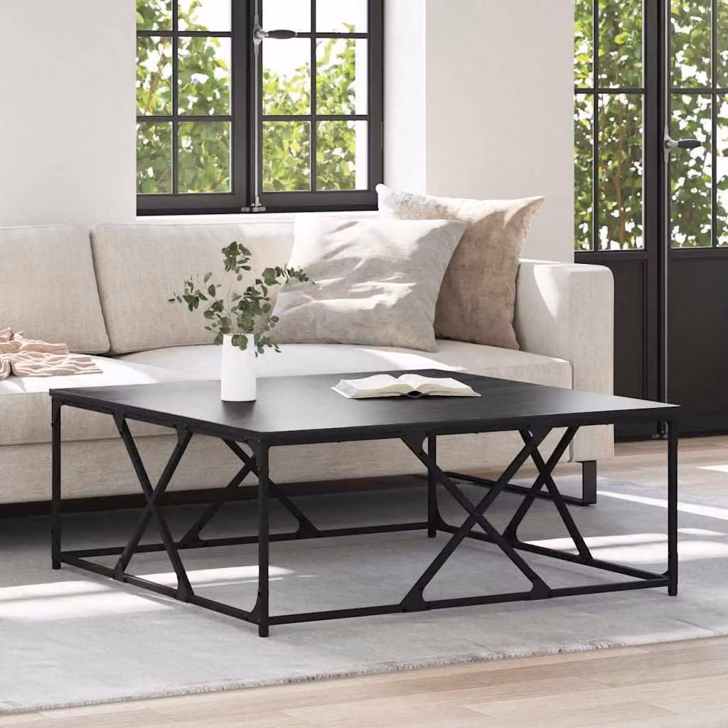 Maison Exclusive - Tavolino da salotto effetto rovere nero 100 x 100 x 40 cm Materiale ligneo
