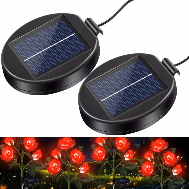 Pannelli solari di ricambio per luci da giardino, 2 pezzi, 8 modalità di illuminazione, grado di protezione IP65