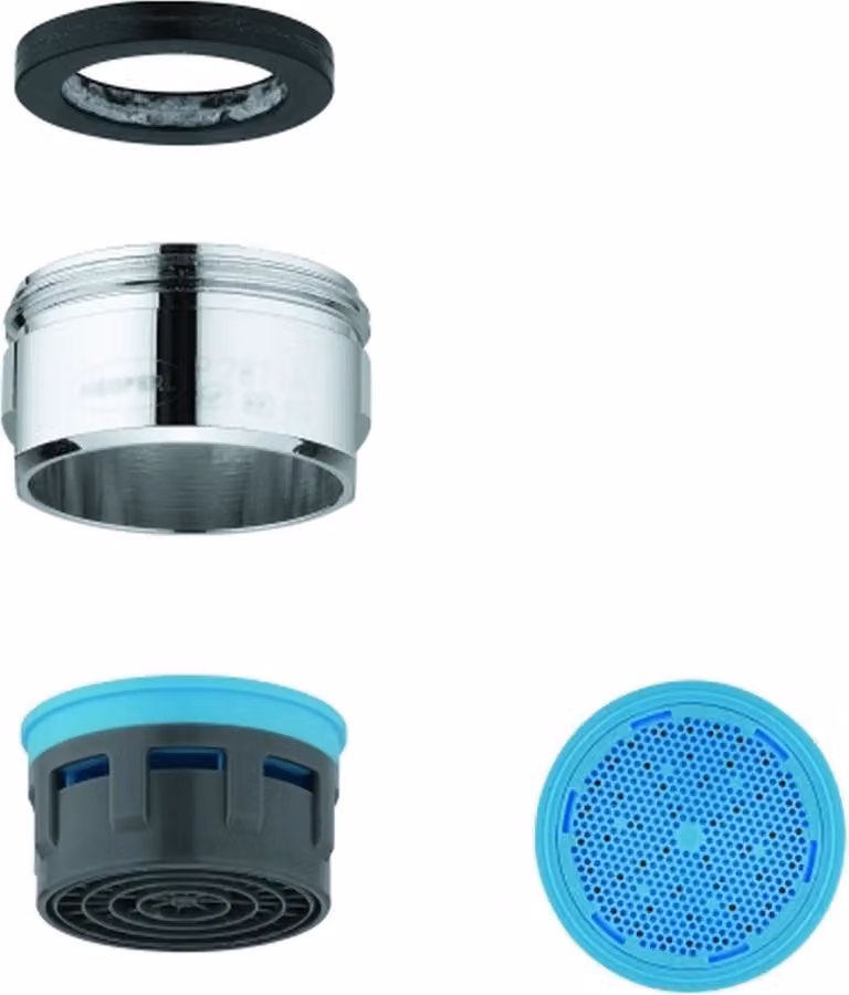 Grohe Mousseur AG 15 l/min a 3 bar M24x1 cromato, 1 pezzo.