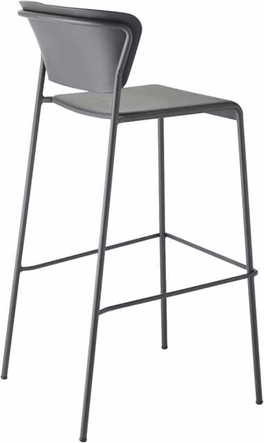 SET DUE SGABELLO LISA TECNOPOLIMERO HT 75CM SCAB DESIGN MADE IN ITALY - Antracite 81