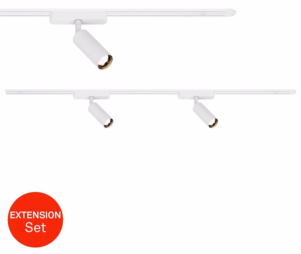 Sistema di binari Briloner Luxtrail, set di estensione, 2x faretti LED, bianco