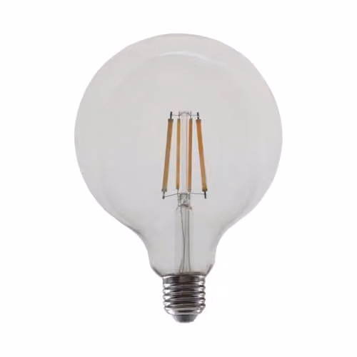 V-TAC Lampadina LED E27 12W 120LM/W G125 Filamento Trasparente 4000K