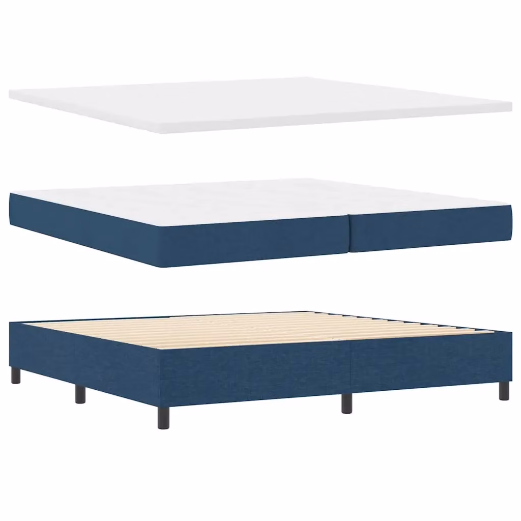 Letto a molle insacchettate con illuminazione LED sottostante vidaXL, colore blu, L/P/H: 200 x 200 x 28 cm – 2