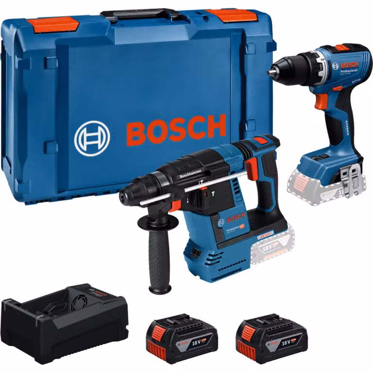 Bosch Professional Kit combinato Bosch GSR 18V-65 + GBH 18V-26 + 2x5 Ah + GAL 12V/18V-80 + XL-BOXX