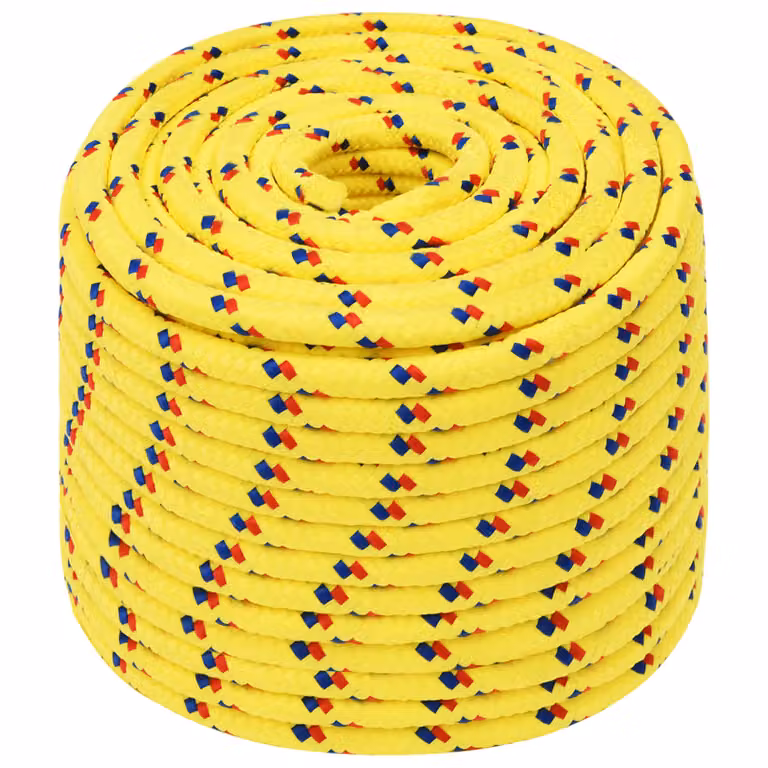 Corda multiuso gialla vidaXL in plastica da 100 m con diametro di 14 mm