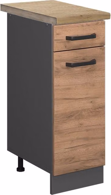 Mobiletto base per cucina Vicco R-Line Rovere dorato e Antracite L: 30 cm, P: 60 cm, H: 81,6 cm